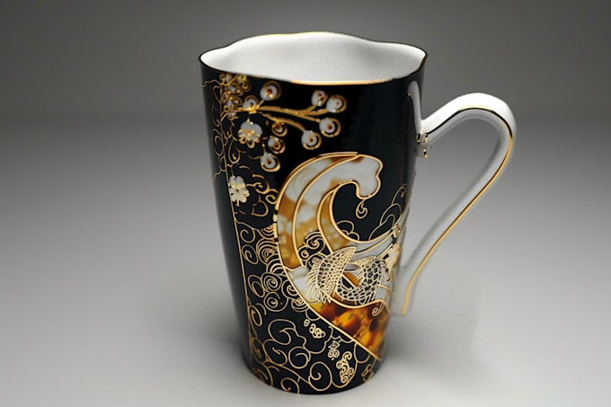make a coffee mug design custom typography for you