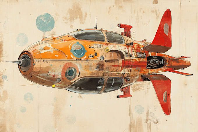draw a spaceship or vehicle design