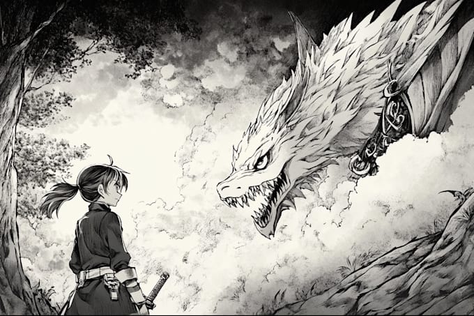 do manga arts in black and white