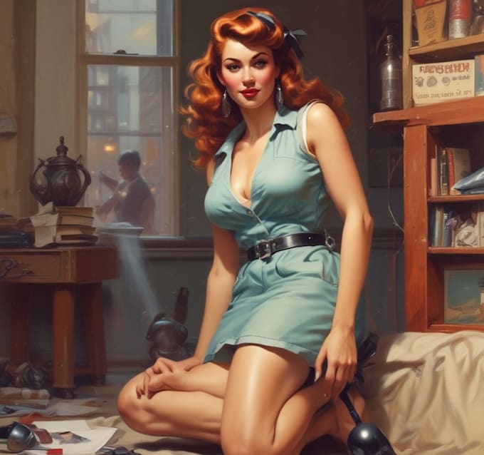 design pin up girl and pin up girl illustration