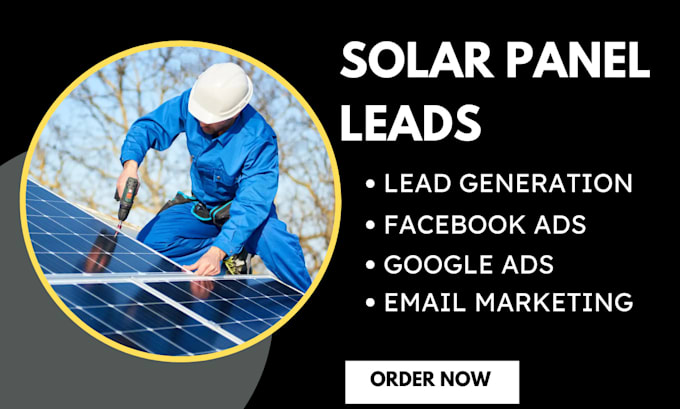 generate exclusive solar panel installation lead solar panel landing page design