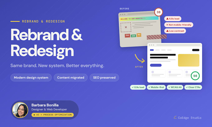 turn your outdated website into a modern, fast, mobile friendly site