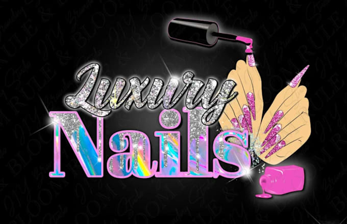 make beautiful and professional nails salon logo