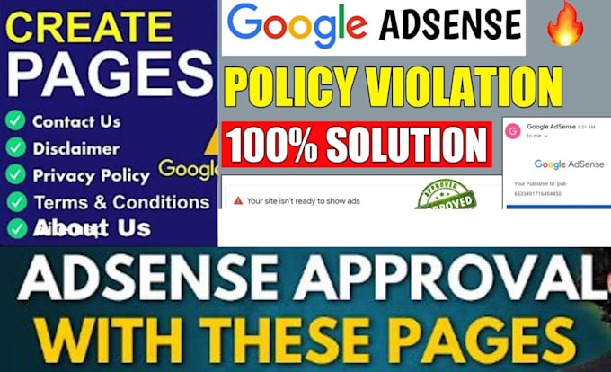fix google adsense policy violation issues expert page writer