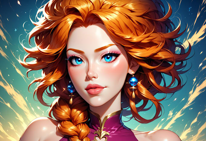 create anime character, anime fan art of your choice