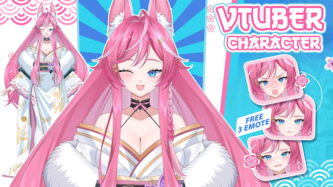 design a custom vtuber model live2d for vtube studio with rigging
