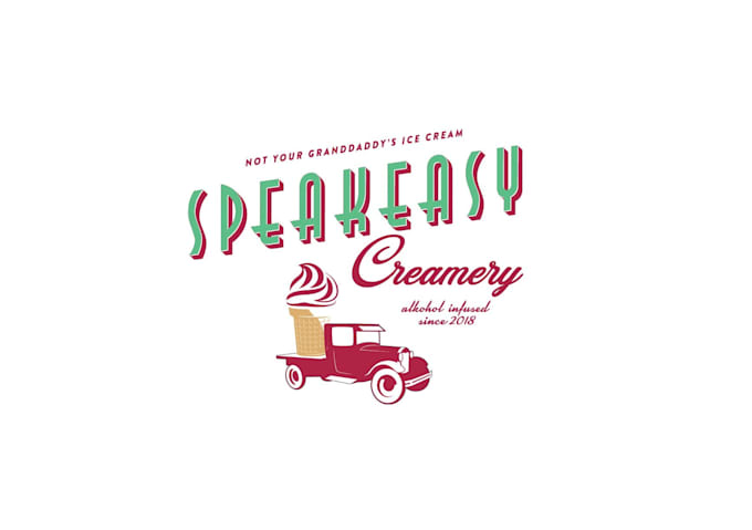 design alcohol infused ice cream logo