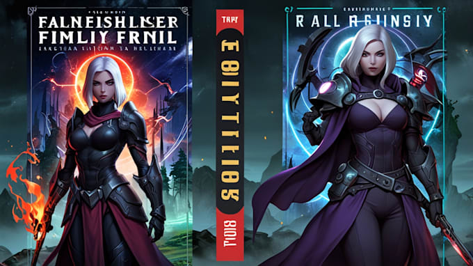 create professional fantasy book cover and sci fi book cover