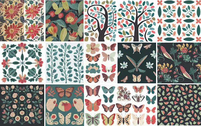 make botanical and animal designs and patterns for you