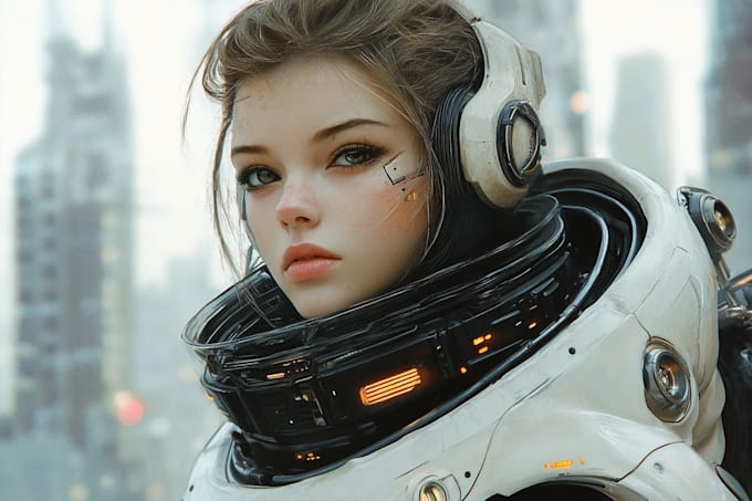 do design a sci fi character and sci fi art
