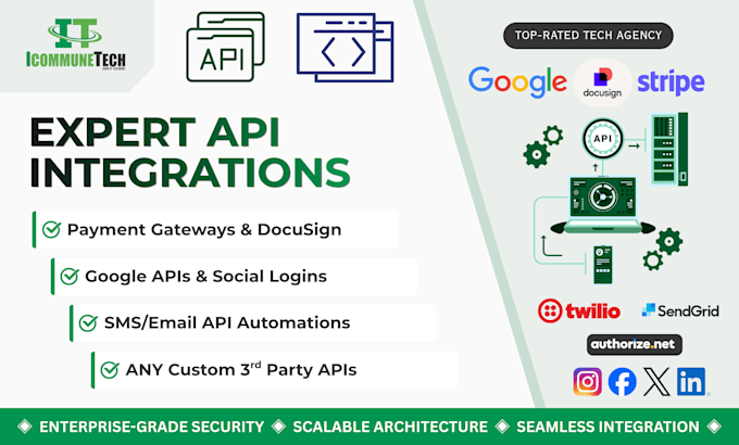 build custom API integrations and secure payment gateways