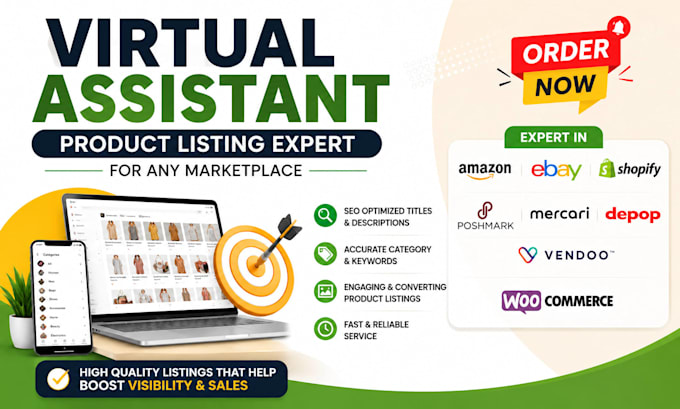 ebay, poshmark product listing, and vendoo cross listing