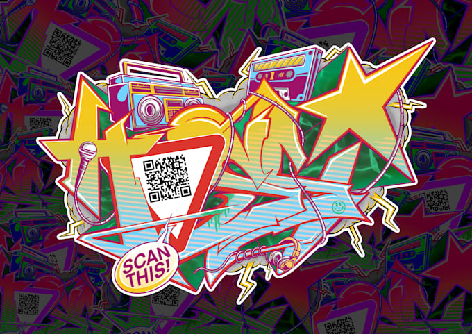 create digital costum graffiti lettering design and logo