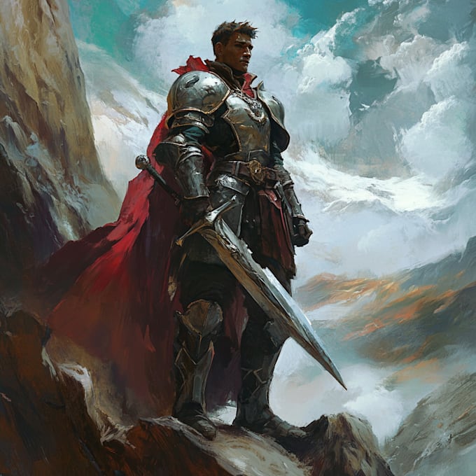 make fantasy or dnd party illustration