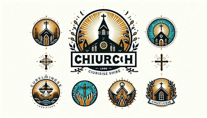 do beautiful church logo design