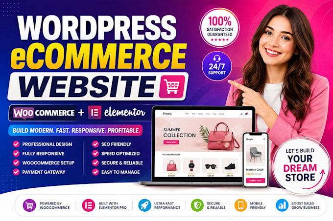 build wordpress ecommerce website with elementor