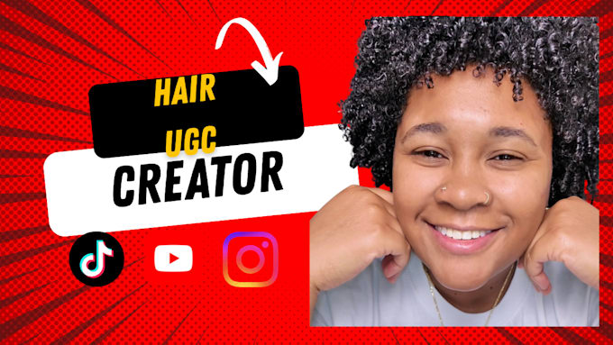 create female hair ugc ads for instagram and  tiktok