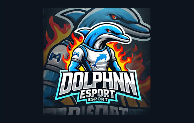 create awesome dolphin,fish mascot logo with unlimited revisions