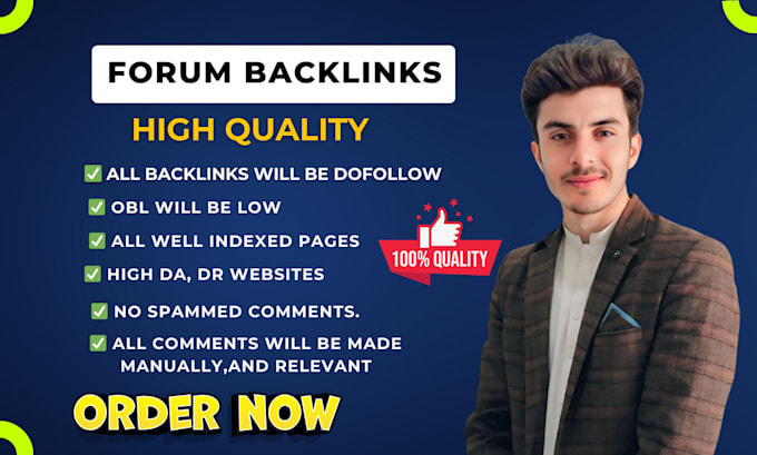 provide high authority niche relevant dofollow forum backlinks