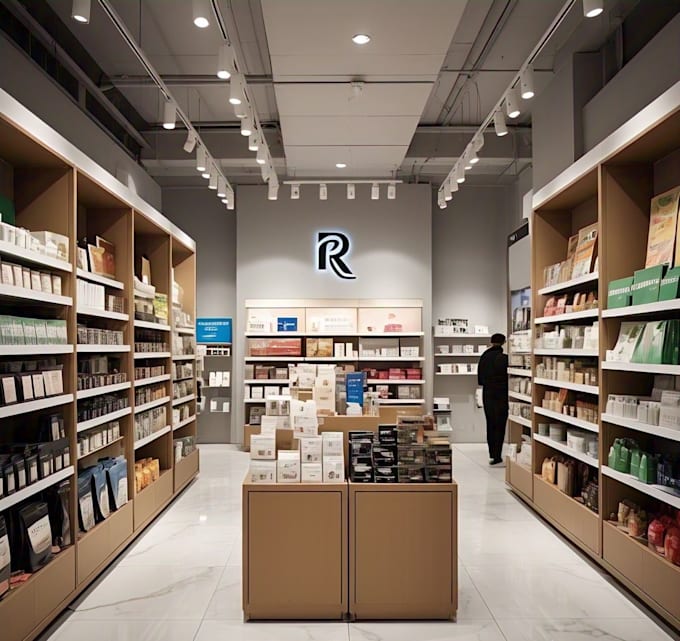 Do 3d retails store design, layout design, 3d gym exterior and 3d ...