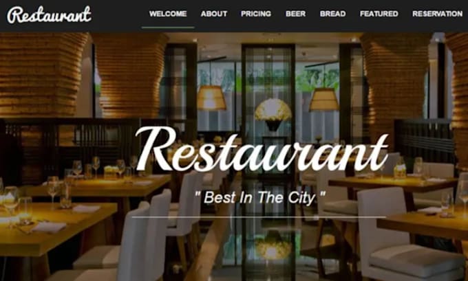 design restaurant website, catering, food website
