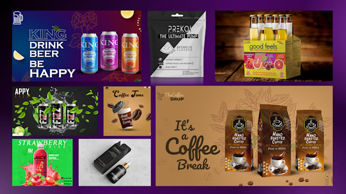 design premium  food, beverage, cosmetics packaging and label