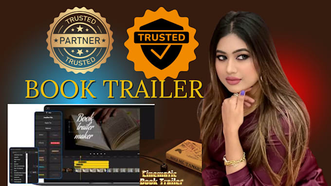 create attractive cinematic book trailer video for book promotion