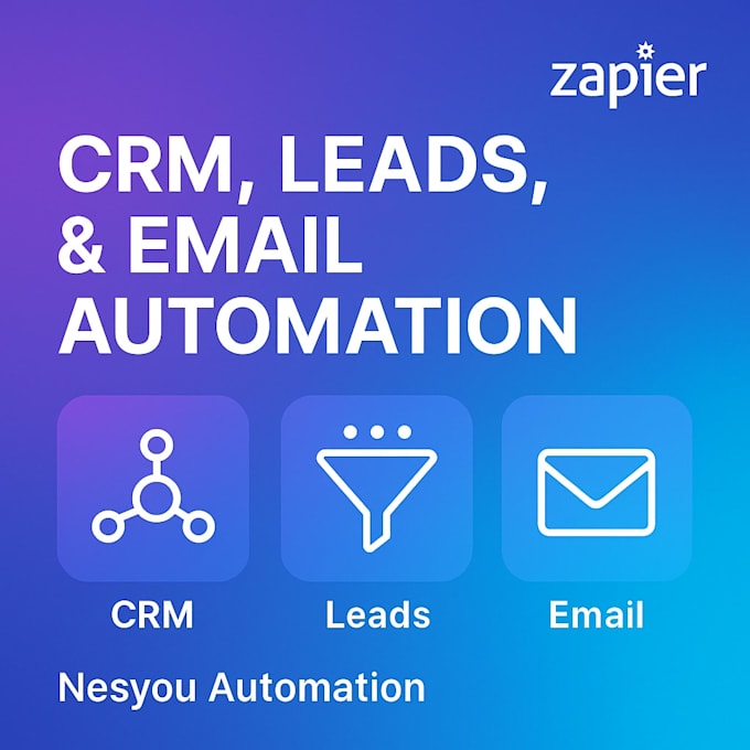 automate your CRM, leads, emails, and workflows with zapier
