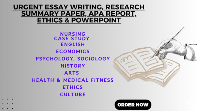 urgent research writing, summary and powerpoint