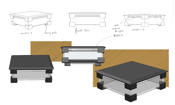 develop industrial and product design concept by sketches