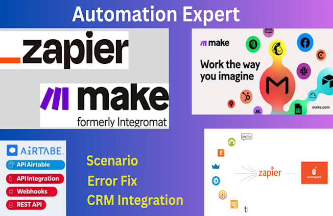 do zapier or make com workflow automation in 1 day