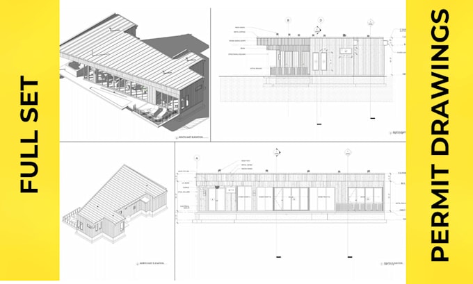 Draw city permit blueprint site plan deck plan mep adu patio for city ...