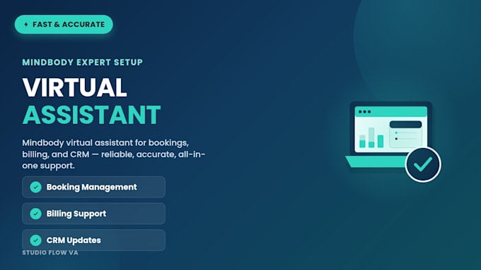 mindbody virtual assistant, bookings, billing and CRM