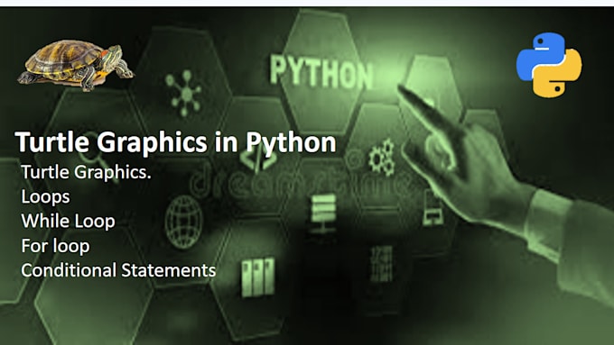 Help you how to start working in python turtle graphics by ...