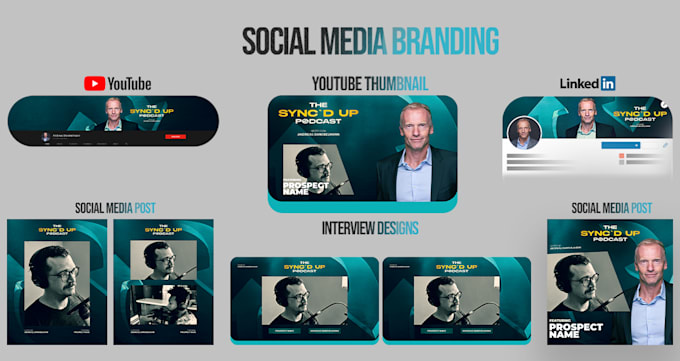design youtube, linkedin, all platforms full branding