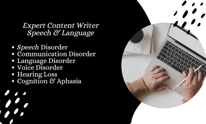 write speech and language content for education and therapy
