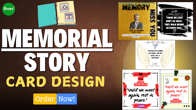 create funeral photo slideshow, memorial video, memorial cards, memorial wall po
