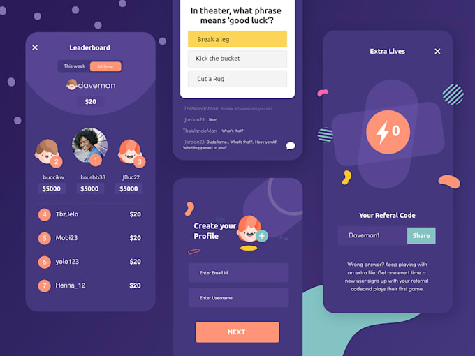 build quiz app, quiz game app, ai quiz app, survey app, polls, educational app