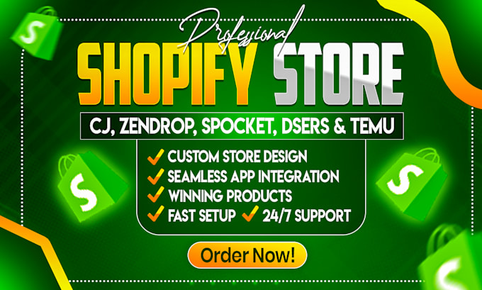 create shopify dropshipping store via cj dropshipping,zendrop,spocket,dser
