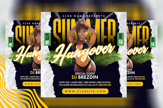 create exceptional party flyer, club or event flyer design