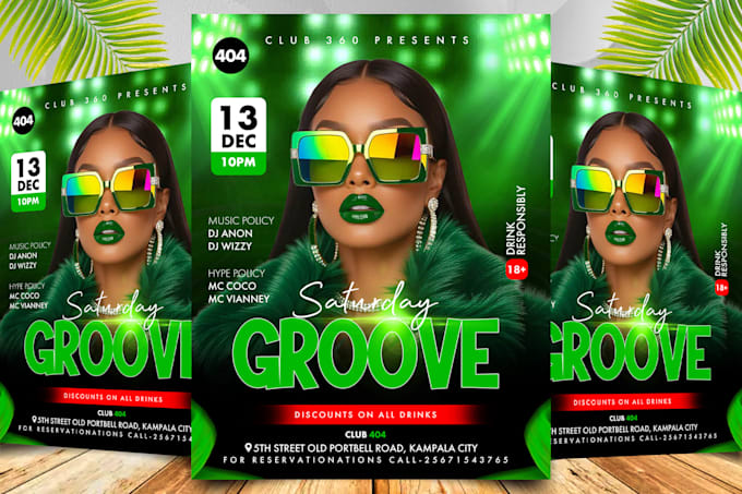 create exceptional party flyer, club or event flyer design