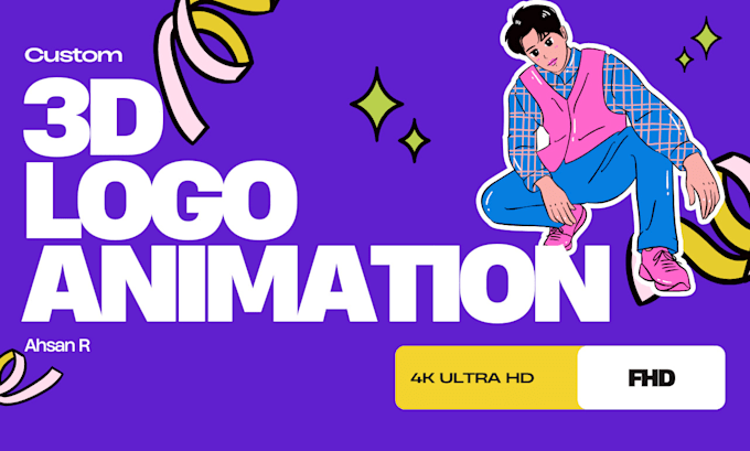 create a professional 3d logo animation for your brand