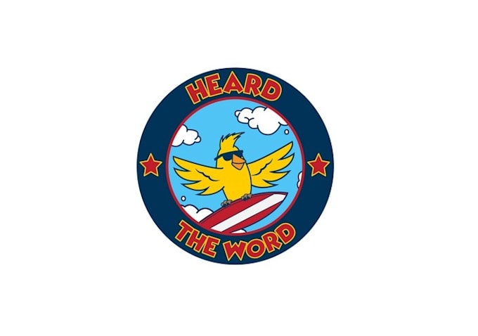 design awesome surfing bird logo