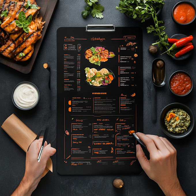 design restaurant menu, food menu, menu design