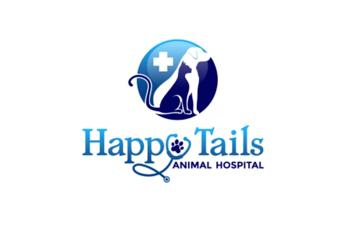 make a animal hospital logo design with creative concepts