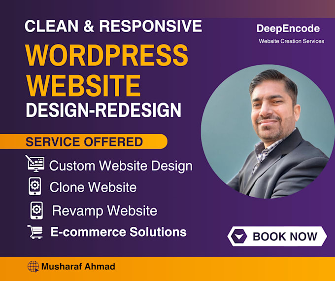 clean and responsive wordpress website