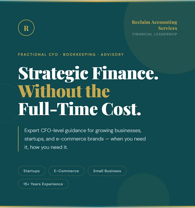 provide cfo advisory services for your medspa business