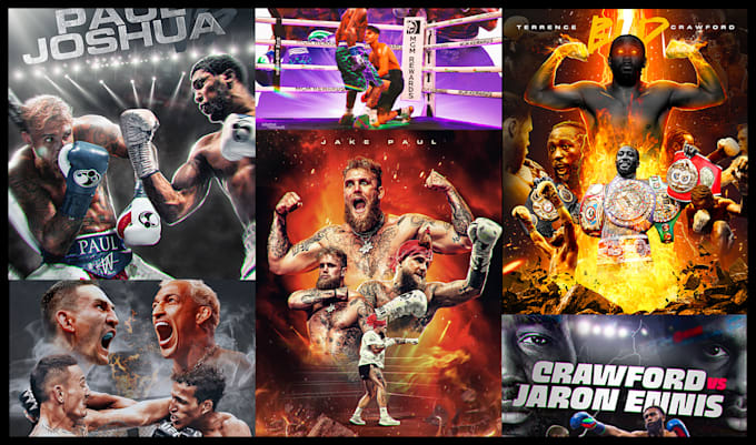 design boxing, mma, ufc, wwe, pfl and wrestling event flyer or poster