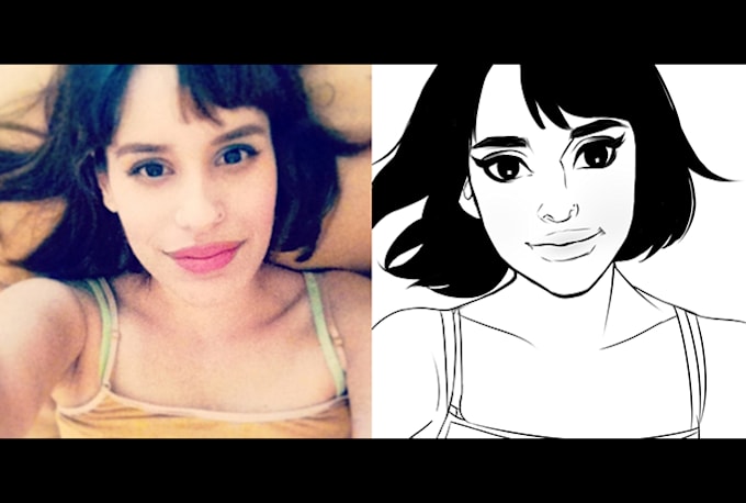 Draw a simple portrait based off a photo by Vanytree | Fiverr
