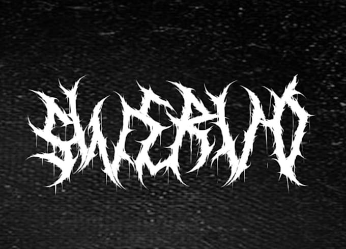draw black metal, grindcore, hardcore band logo